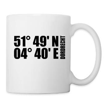 Dordrecht Koordinaten - Tasse - Weiß - Rechts