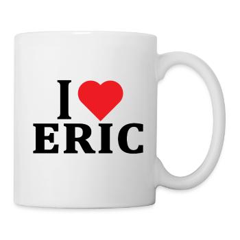 t-shirt I love Eric t-shirt gift idea - Mug - white - Right