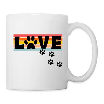 Hunde Liebe - Tasse - Weiß - Rechts