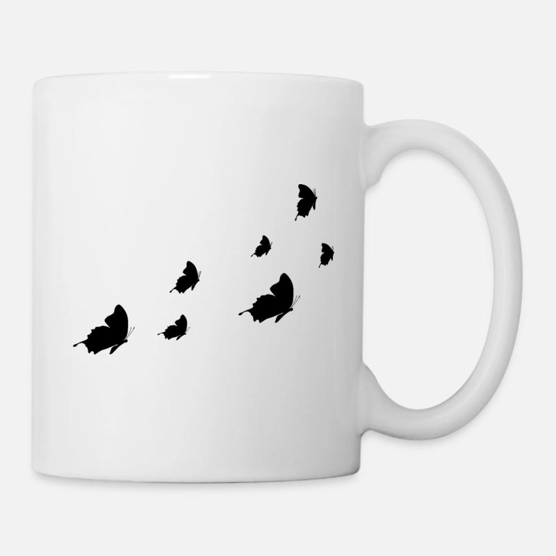 Flying butterflies - Mug - white