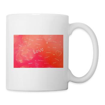 Das Wort LIEBE in vielen Sprachen - Tasse - Weiß - Rechts