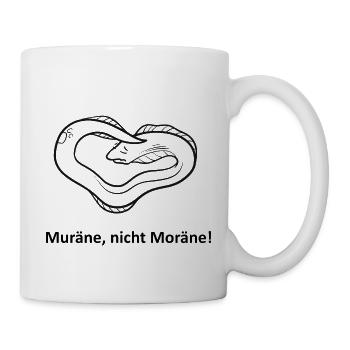 Muräne, nicht Moräne! (beschriftet) - Tasse - Weiß - Rechts