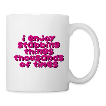 J’aime poignarder des choses des milliers de fois 3 - Mug blanc - blanc - Droite