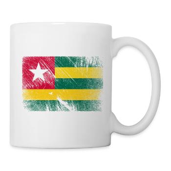 Drapeau Togo - Grunge Vintage - Mug blanc - blanc - Droite