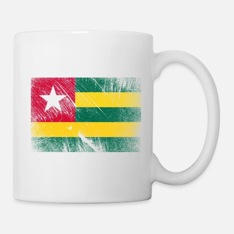 Drapeau Togo - Grunge Vintage - Mug blanc - blanc