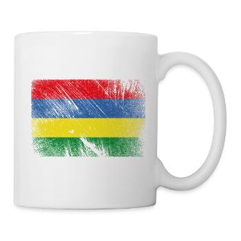 Drapeau de l’île Maurice - Grunge Vintage - Mug blanc - blanc - Droite