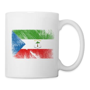 Equatorial Guinea Flag - Vintage Grunge - Mug - white - Right