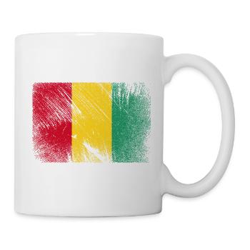 Drapeau de Guinée - Grunge Vintage - Mug blanc - blanc - Droite