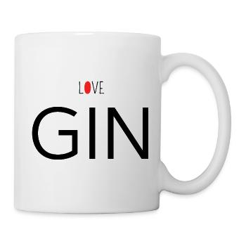 LOVE GIN; Gin Lovers; Cocktail - Tasse - Weiß - Rechts