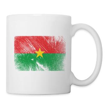 Drapeau Burkina Faso - Grunge Vintage - Mug blanc - blanc - Droite