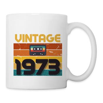 1973 Cassette vintage rétro - Mug blanc - blanc - Droite