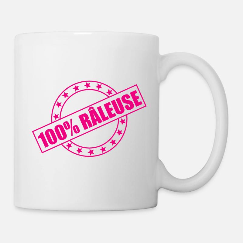 100% RÂLEUSE - Quand râler est une seconde nature - Mug blanc - blanc