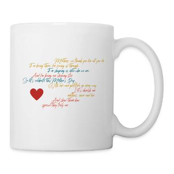 mothers day love poem - Mug - white - Right