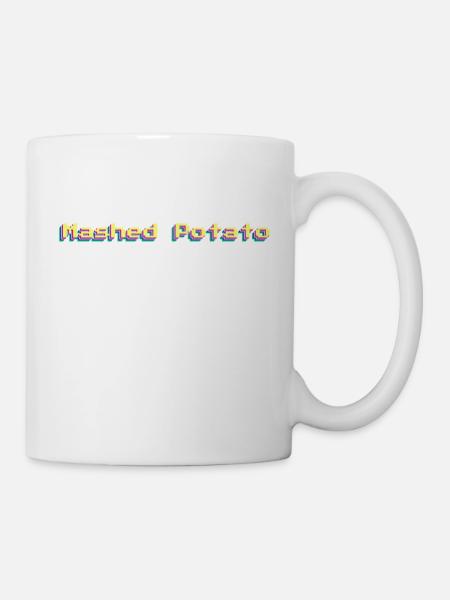 Purée de pommes de terre - purée de pommes de terre 90s mot coloré - Mug blanc - blanc