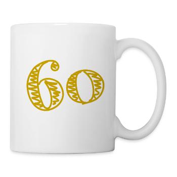 60 YEARS. 60TH ANNIVERSARY. BIRTHDAY 60 YEARS. 60 - Mug - white - Right
