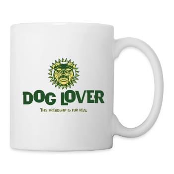 Dog Lover i love dogs - Tasse - Weiß - Rechts