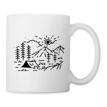 Camping Zelten Natur - Tasse - Weiß - Rechts
