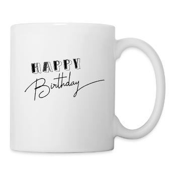 ALLES GUTE ZUM GEBURTSTAG, ALLES GUTE ZUM GEBURTSTAG, GEBURTSTAG, GEBURTSTAG - Tasse - Weiß - Rechts