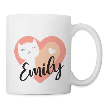 Emily Surname First Name Kitten - Mug - white - Right