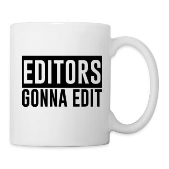 Editeurs qui vont à Edit 2 - Mug blanc - blanc - Droite