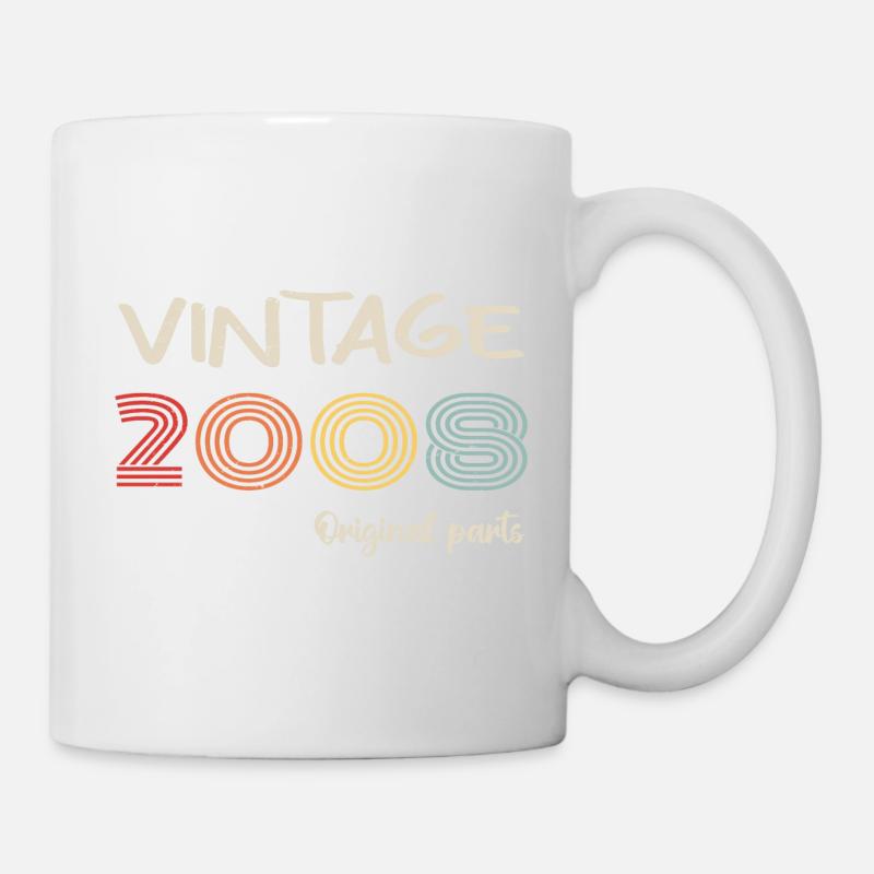 Original 2008 Vintage | Geburtstagsgeschenk 2008 - Tasse - Weiß
