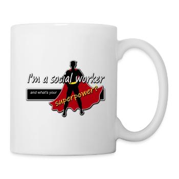 Social Worker Superhero - Mug - white - Right