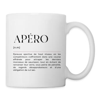 Apéro: Définition Drôle - Cadeau Amusant - Mug blanc - blanc - Droite