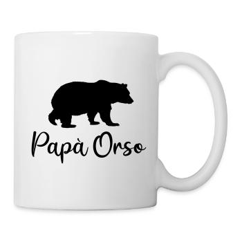 Papa Père Ours Cadeau d’anniversaire Italie Drôle - Mug blanc - blanc - Droite