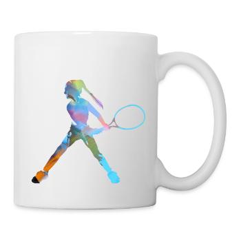 tennis,backhand,tennis player,girl,child - Mug - white - Right