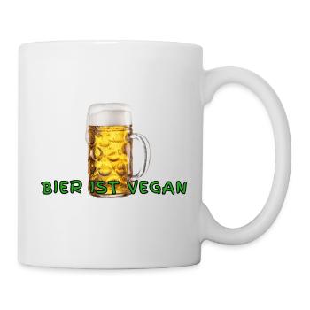BIER ist vegan - Tasse - Weiß - Rechts