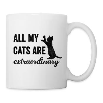 All My Cats Are Extraordinary black - Mug - white - Right