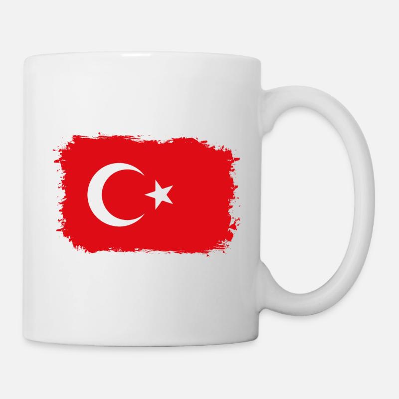 Drapeau de la Turquie - Mug blanc - blanc
