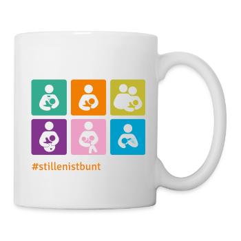 Piktogramme Buntstillen 2023 NEU ohneLogo - Tasse - Weiß - Rechts