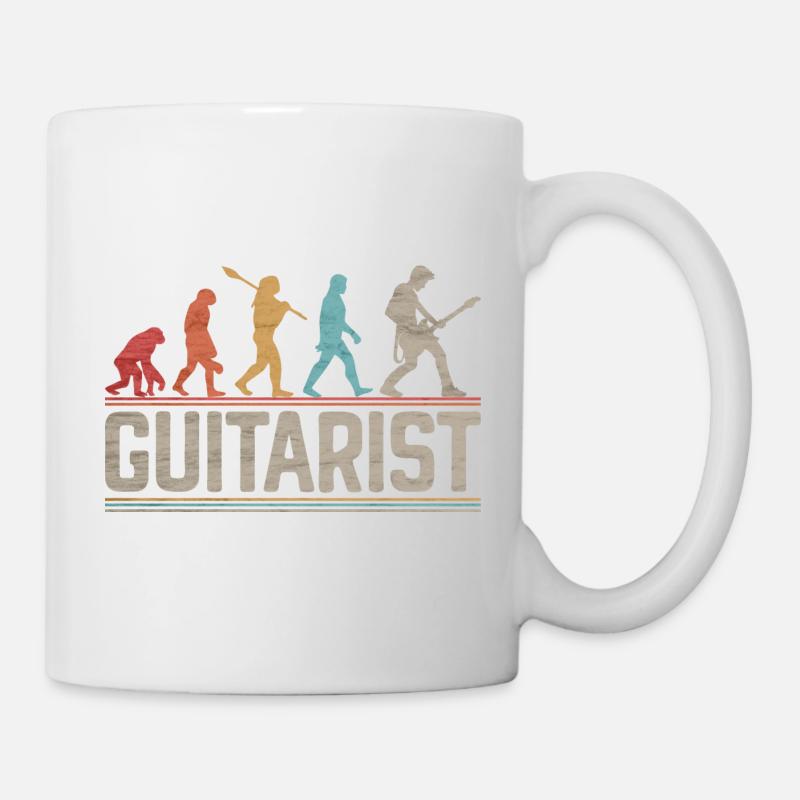 Evolution du guitariste ou du bassiste Rock Music - Mug blanc - blanc