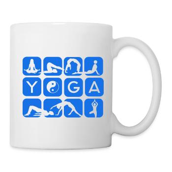 J’adore le symbole yoga chakra om - Mug blanc - blanc - Droite