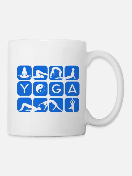 J’adore le symbole yoga chakra om - Mug blanc - blanc