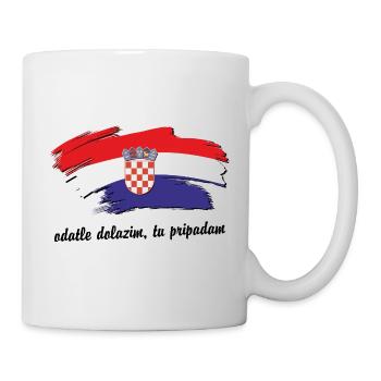 odatle dolazim tu pripadam - Kroatien Heimat - Tasse - Weiß - Rechts