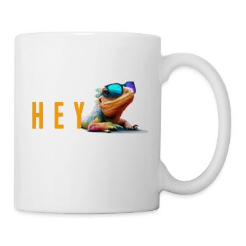 lizard hey - Tasse - Weiß - Rechts
