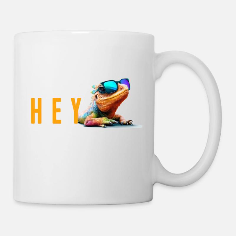 lizard hey - Mug - white