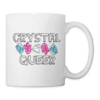 Crystal Queer Trans Pride Regenbogen Kristalle - Tasse - Weiß - Rechts