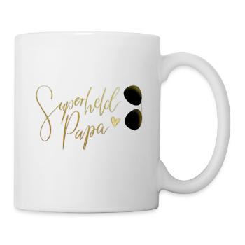 Superheld Papa - Tasse - Weiß - Rechts
