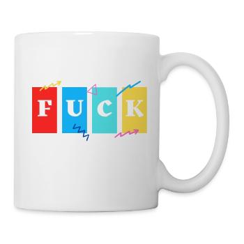 FUCK art style vintage - Mug blanc - blanc - Droite