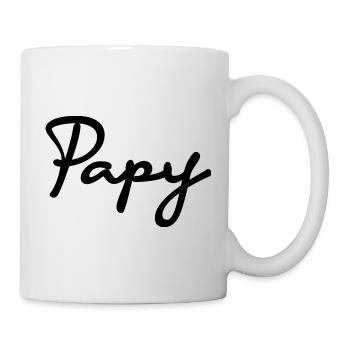 PAPY. BONNE FÊTE PAPA. PAPA. FÊTE DES PÈRES. PÈRE. - Mug blanc - blanc - Droite