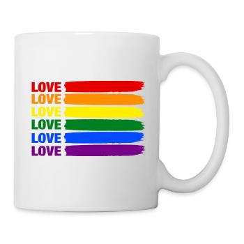 Pride LGBT Gay Rainbow LGBTQ Love CSD Gift - Mug - white - Right