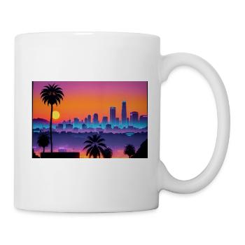 Sunset City - Tasse - Weiß - Rechts