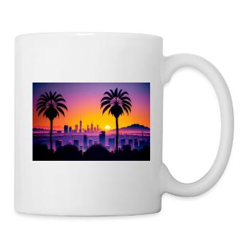 Sunset City - Tasse - Weiß - Rechts