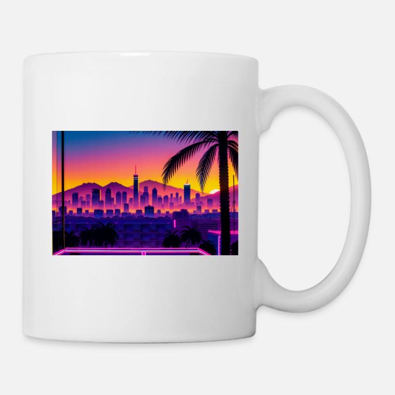 Sunset City - Tasse - Weiß