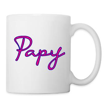 PAPY. FÊTE DES PÈRES. BONNE FÊTE PAPY. JE T'AIME. - Mug blanc - blanc - Droite