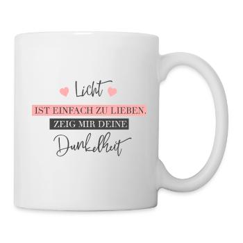 Licht ist einfach zu lieben - Tasse - Weiß - Rechts