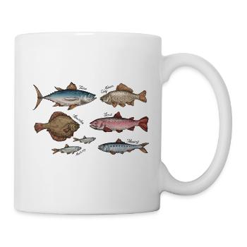 Meerestiere - Tasse - Weiß - Rechts
